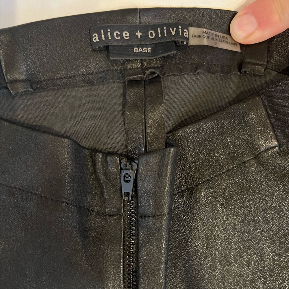 Alice and Olivia Designer Leather Pants